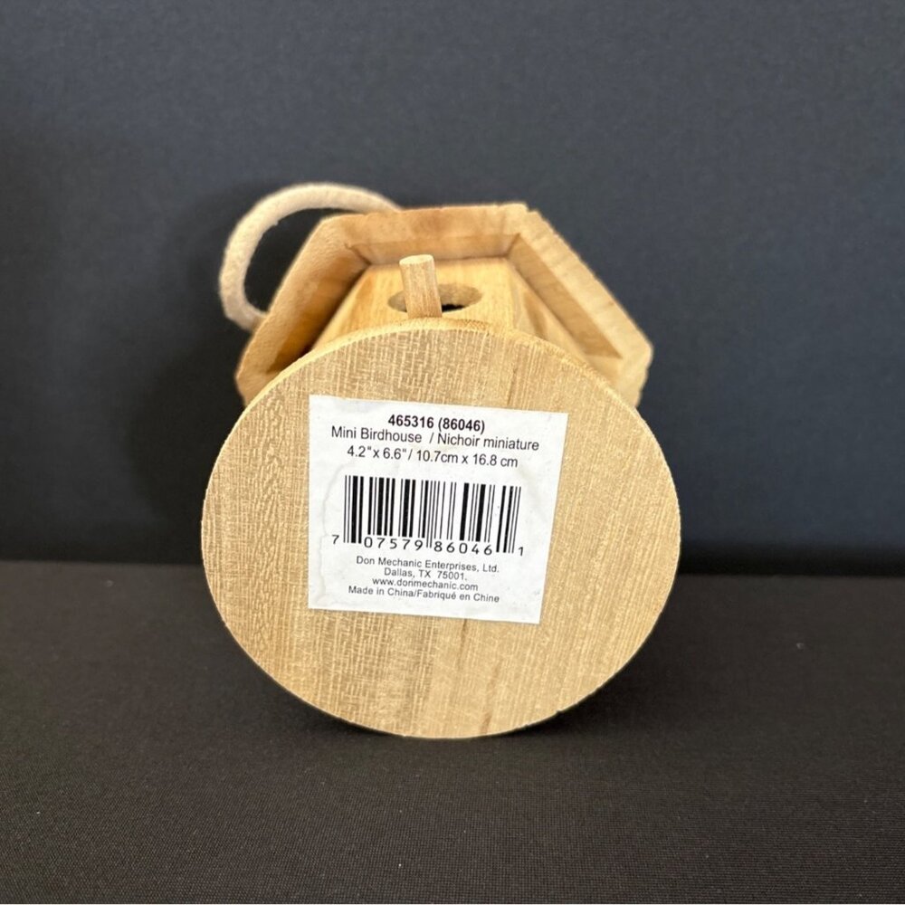 Birdhouse Ornaments Bird House Mini Wooden Hanging Wood Crafts Home Decor Gazebo - Picture 9 of 13